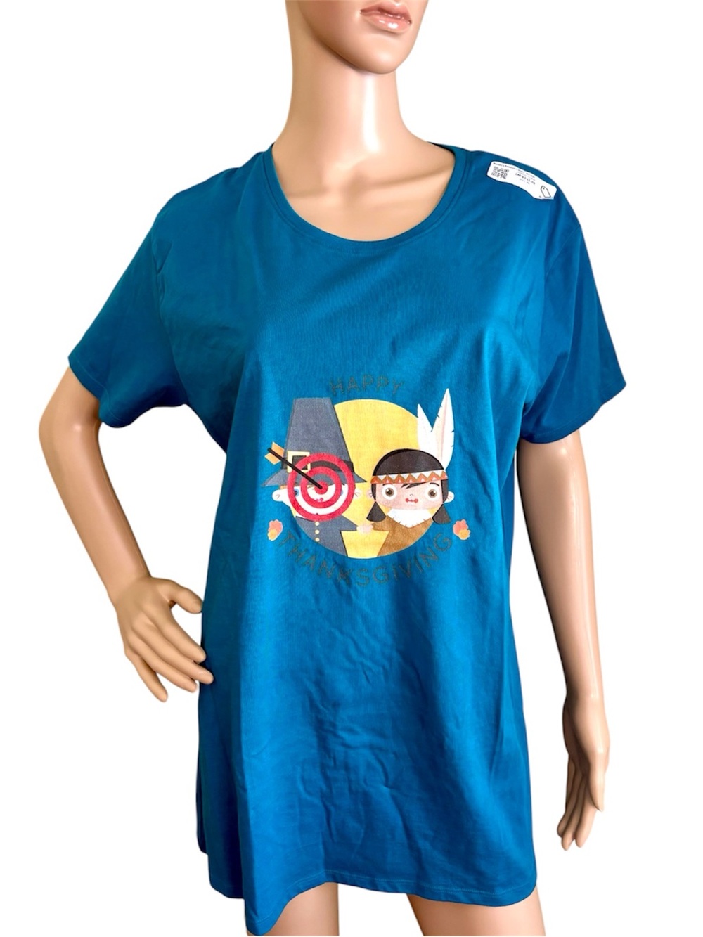 Spreadshirt | Graphic Short Sleeve Tee with Thanksgiving Motif